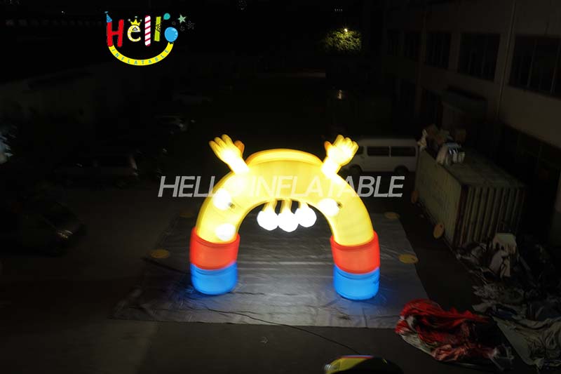 Giant LED Inflatable Monster Archway, Custom Large Glowing Cartoon Character Entrance for Advertising and Event Decoration