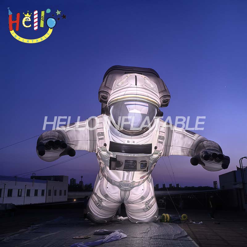 Giant LED Inflatable Astronaut Spaceman Mascot, Custom Large Glowing Spacewalker for Advertising and Space Theme Event Decoration