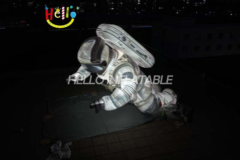 Giant LED Inflatable Astronaut Spaceman Mascot, Custom Large Glowing Spacewalker for Advertising and Space Theme Event Decoration