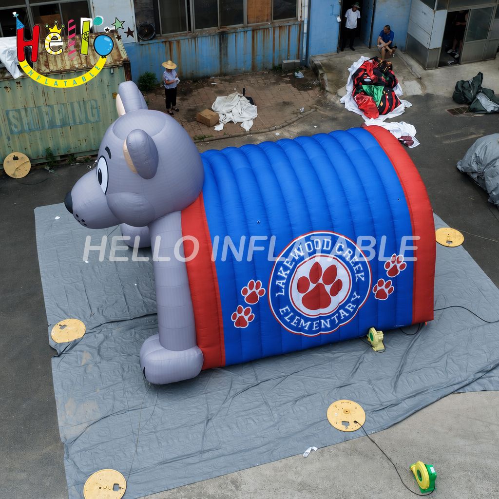 Custom Logo Print Grey Bear Mascot Entrance Archway For Football Rugby Basketball School Sports Inflatable Sports Tunnels插图1 Custom Logo Print Grey Bear Mascot Entrance Archway For Football Rugby Basketball School Sports Inflatable Sports Tunnels