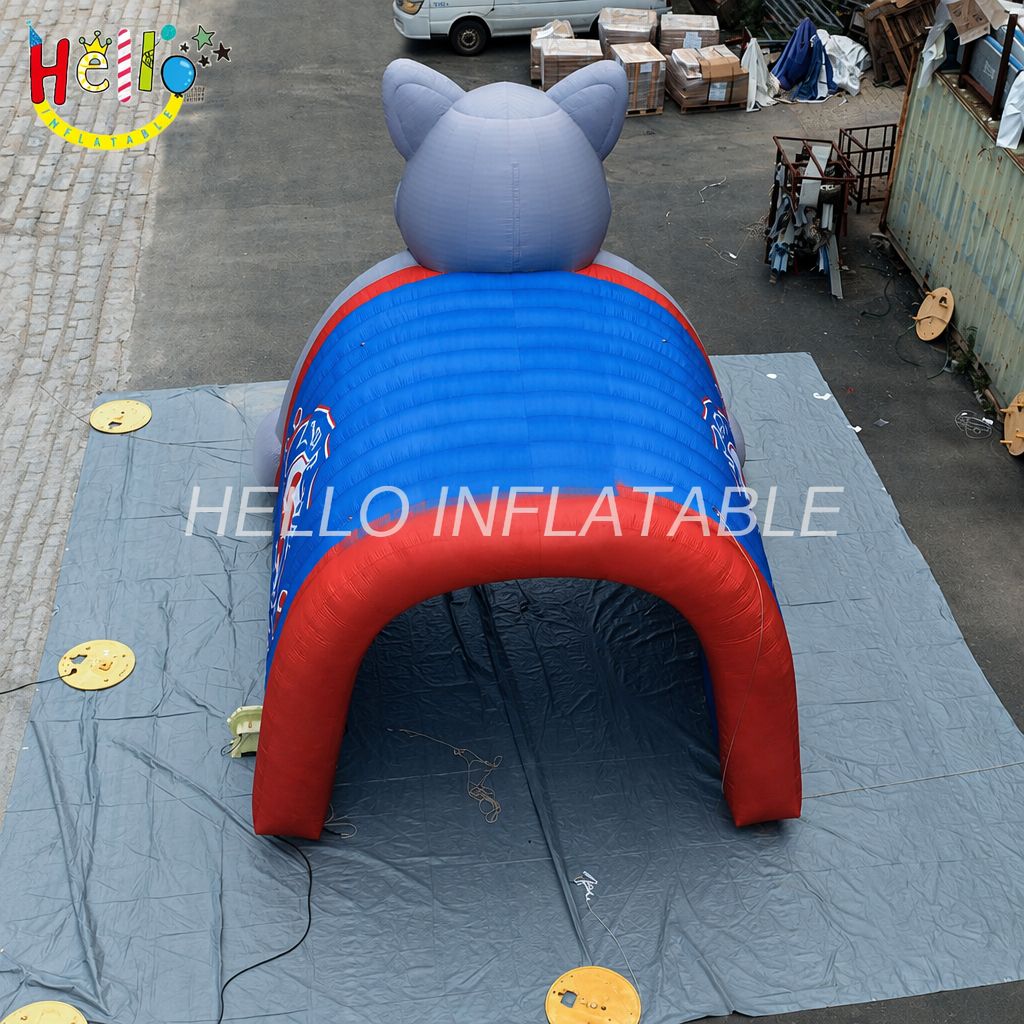 Custom Logo Print Grey Bear Mascot Entrance Archway For Football Rugby Basketball School Sports Inflatable Sports Tunnels插图2 Custom Logo Print Grey Bear Mascot Entrance Archway For Football Rugby Basketball School Sports Inflatable Sports Tunnels