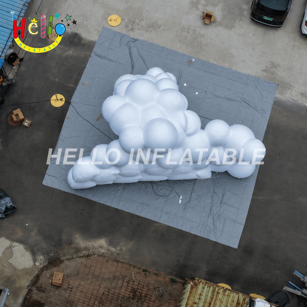 Creative White Balloon Cluster Shape Entrance Gate for Art Exhibition Photography Background Giant Inflatable Decoration