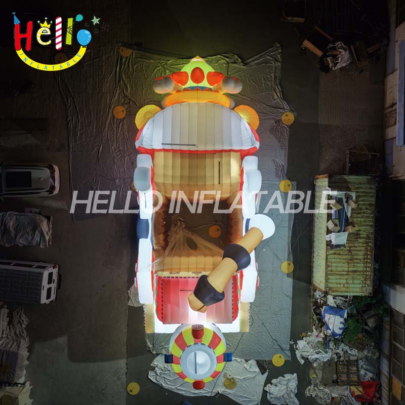 Giant LED Inflatable Thousand Sunny Pirate Ship, Custom Large One Piece Anime Boat for Event Decoration and Advertising