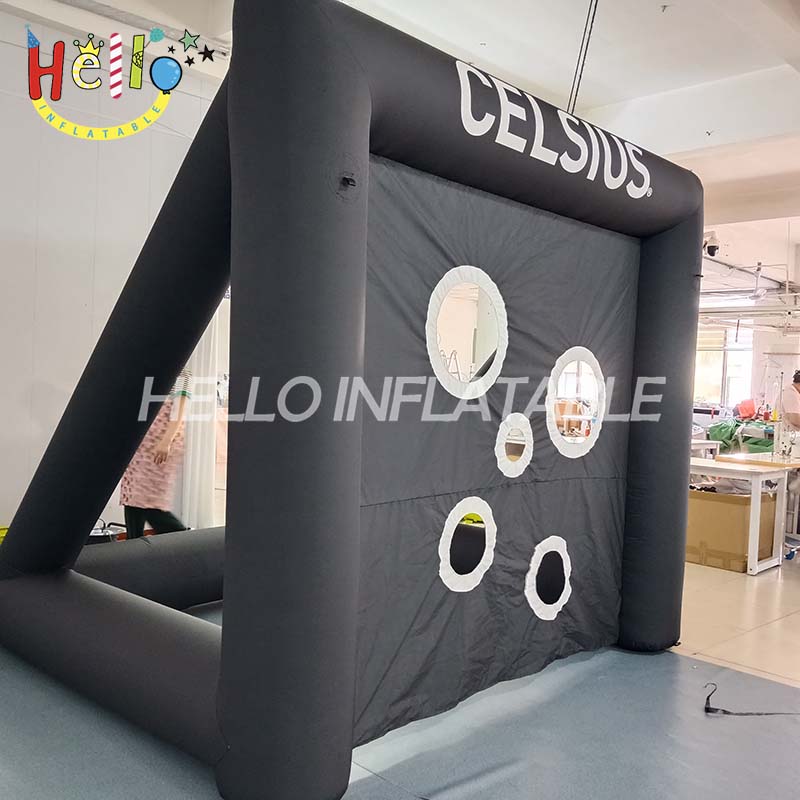 Custom Branded Inflatable Target Game, Large Interactive Throwing Goal with Multi-Size Holes for Sports Events and Brand Promotion