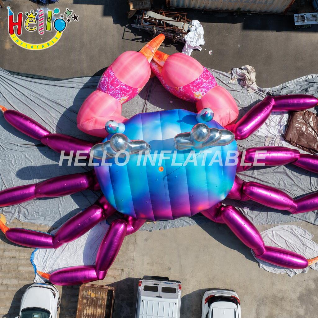 Custom Logo Large Scale Vivid Colorful Sea Animal Crab Figure for Beach Event Brand Promotion Advertising Inflatables