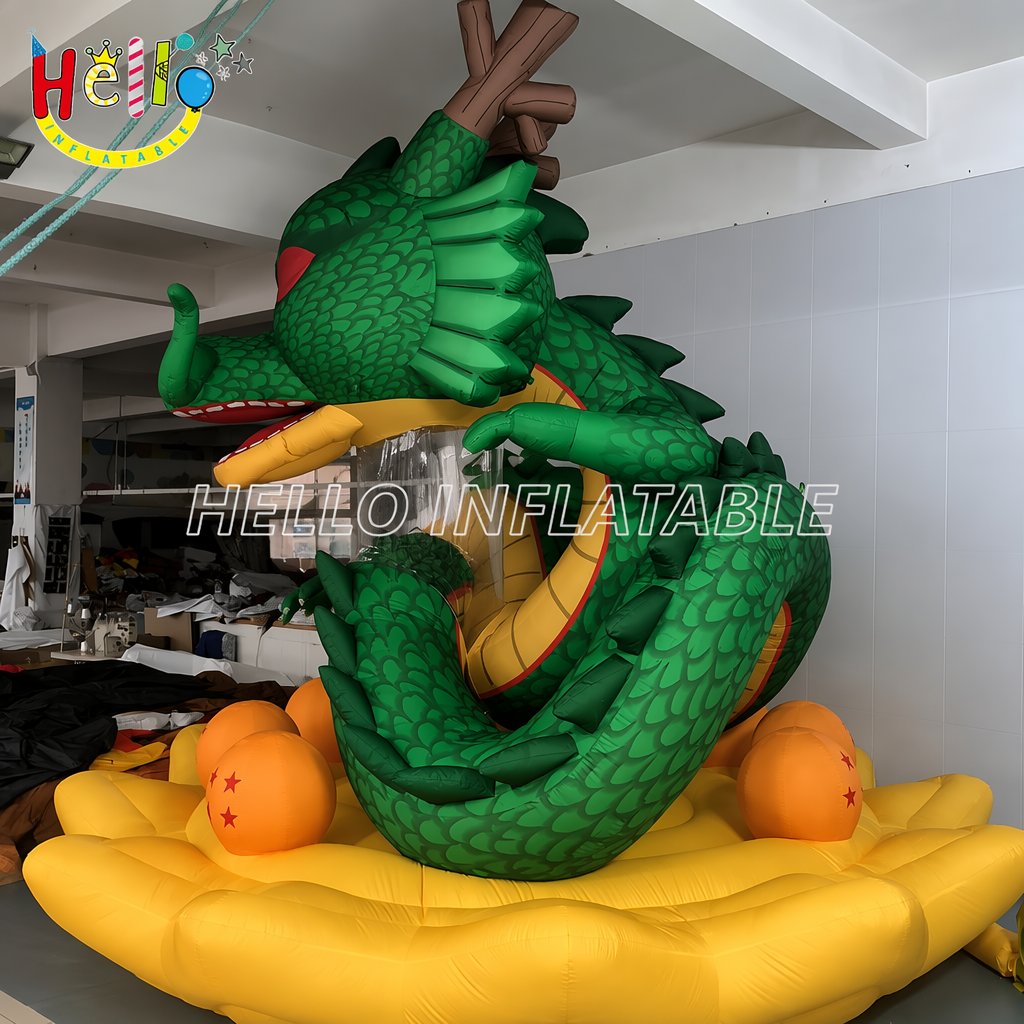 Large Scale Mythical Green Dragon Figure With Orange Star Balls For Business Brand Promotion Inflatable Mascot插图1 Large Scale Mythical Green Dragon Figure With Orange Star Balls For Business Brand Promotion Inflatable Mascot