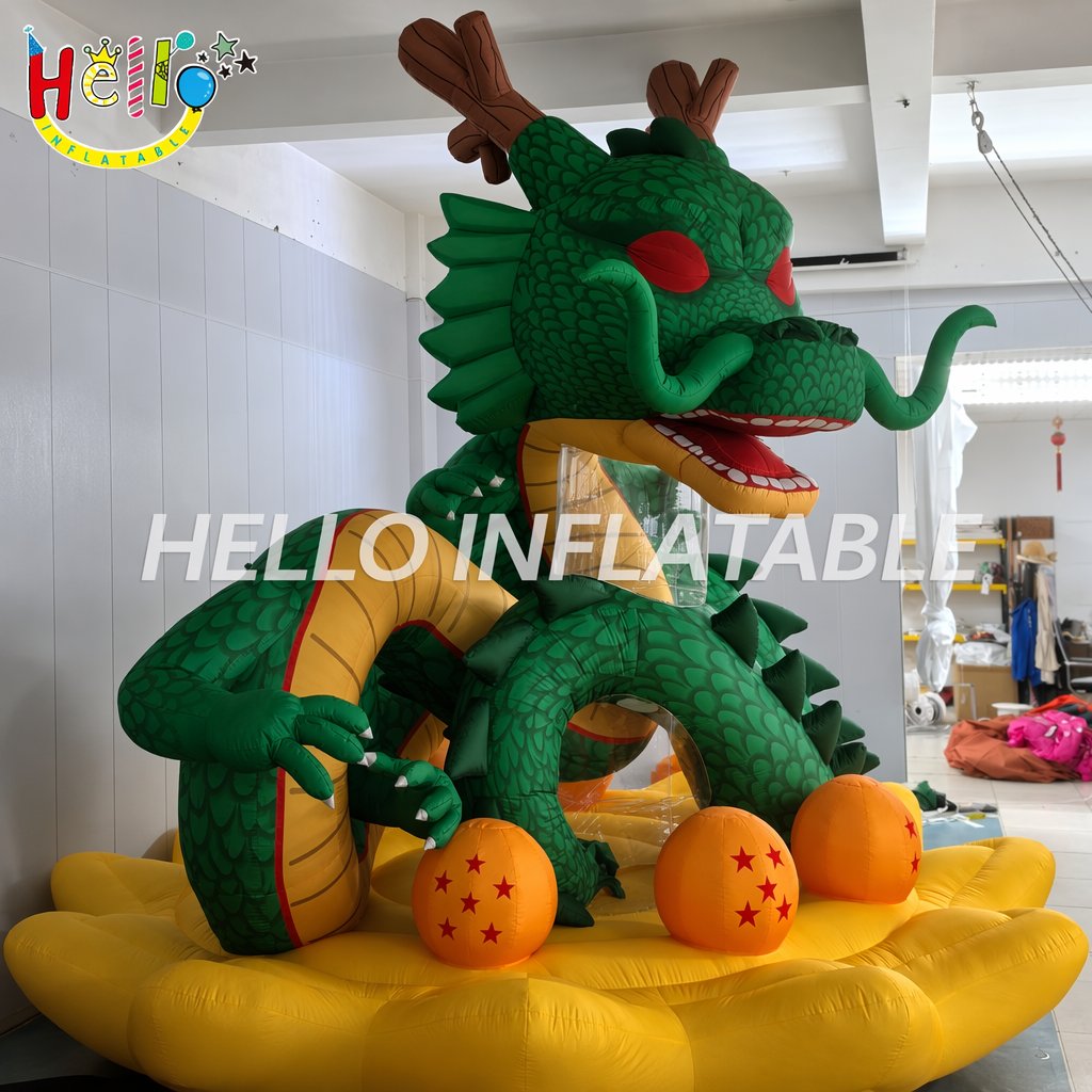 Large Scale Mythical Green Dragon Figure With Orange Star Balls For Business Brand Promotion Inflatable Mascot插图2 Large Scale Mythical Green Dragon Figure With Orange Star Balls For Business Brand Promotion Inflatable Mascot