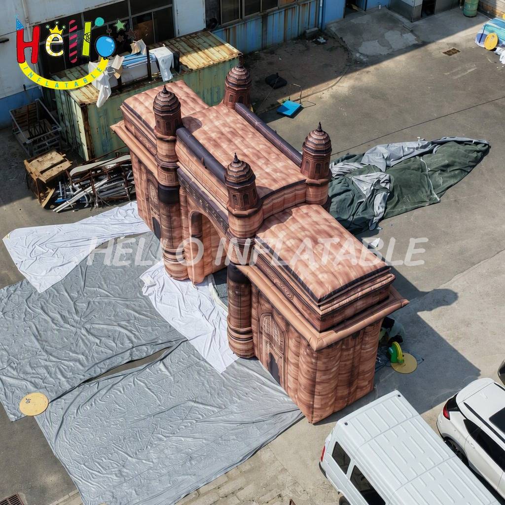Large Scale Outdoor Cultural Heritage Monument Gate Entrance Archway for Theme Park Historic Inflatable Model