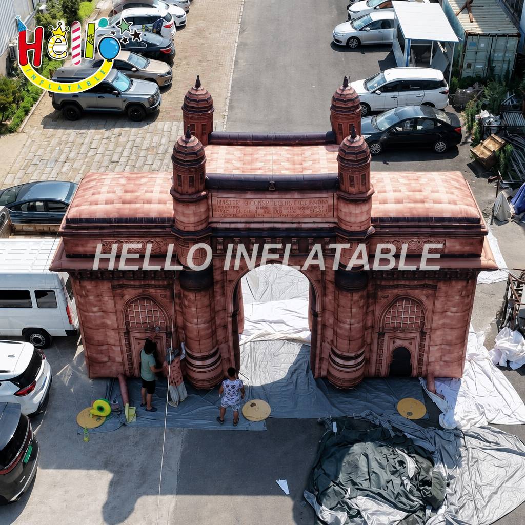 Large Scale Outdoor Cultural Heritage Monument Gate Entrance Archway for Theme Park Historic Inflatable Model