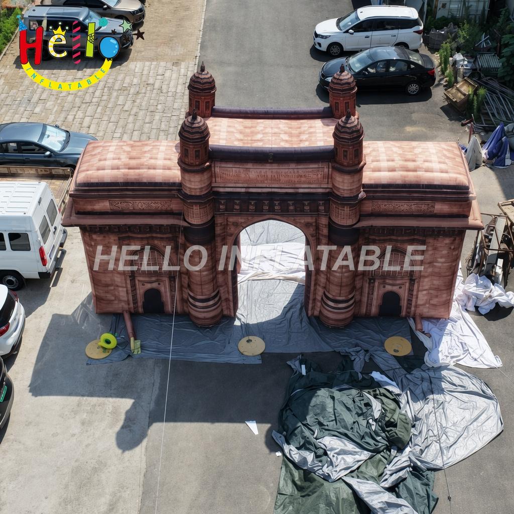 Large Scale Outdoor Cultural Heritage Monument Gate Entrance Archway for Theme Park Historic Inflatable Model