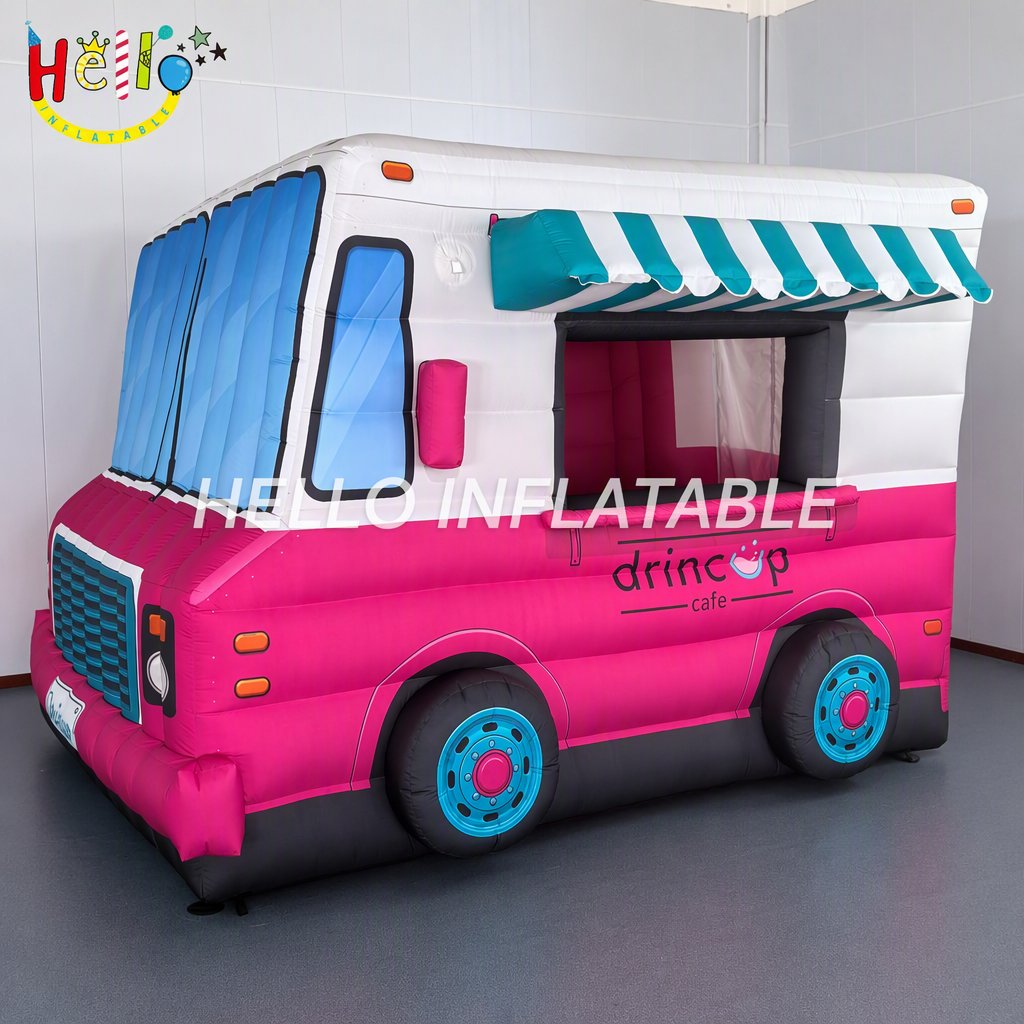 Giant Colorful Inflatable Juice Bar Booth for Street Fair Carnival Food Festival Marketing Giant Inflatable Decoration