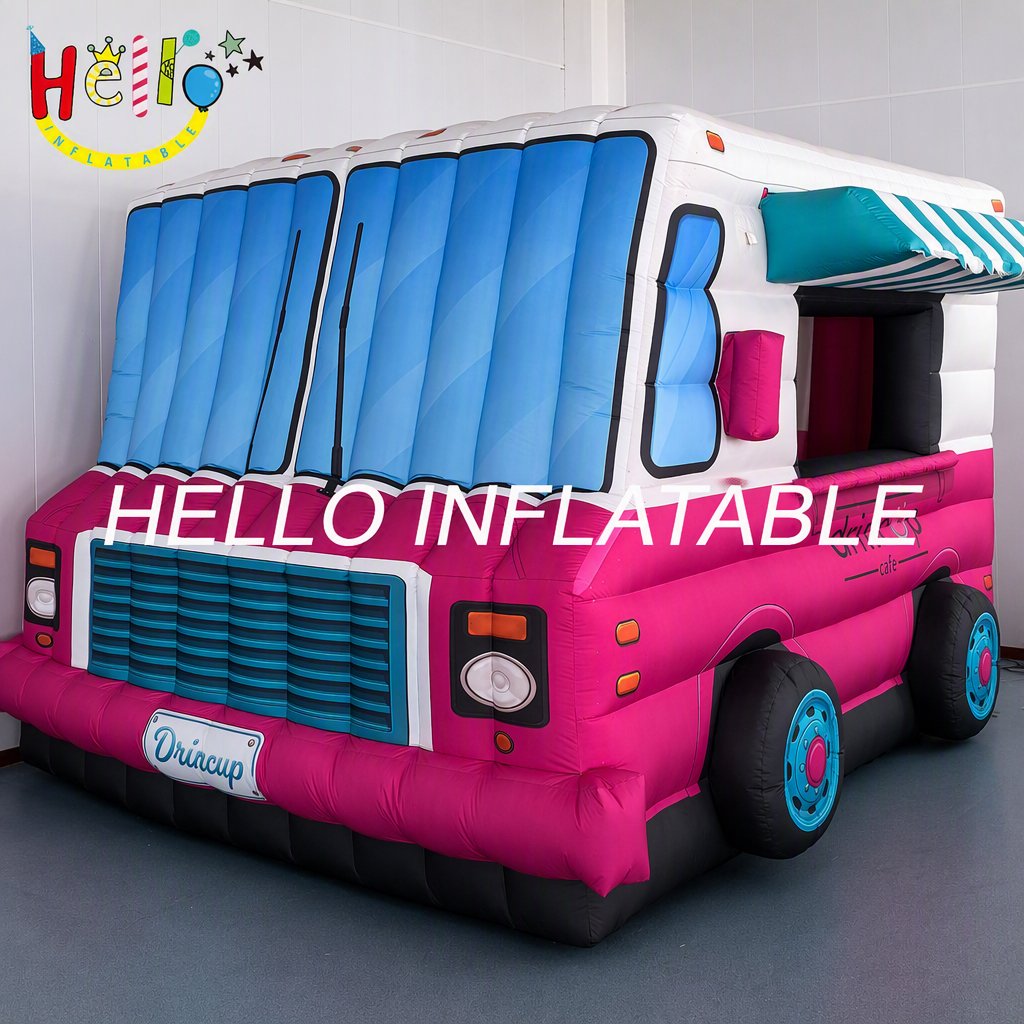 Giant Colorful Inflatable Juice Bar Booth for Street Fair Carnival Food Festival Marketing Giant Inflatable Decoration