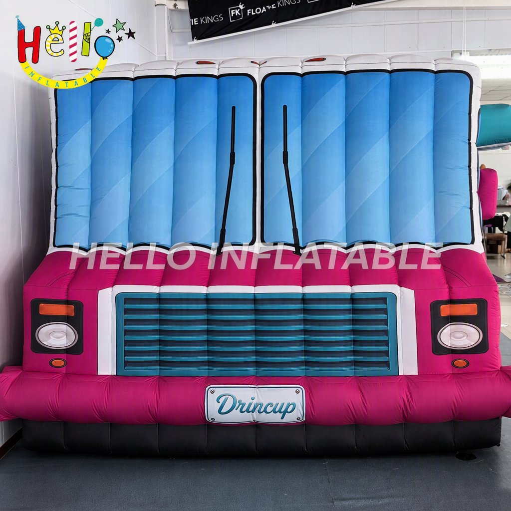 Giant Colorful Inflatable Juice Bar Booth for Street Fair Carnival Food Festival Marketing Giant Inflatable Decoration