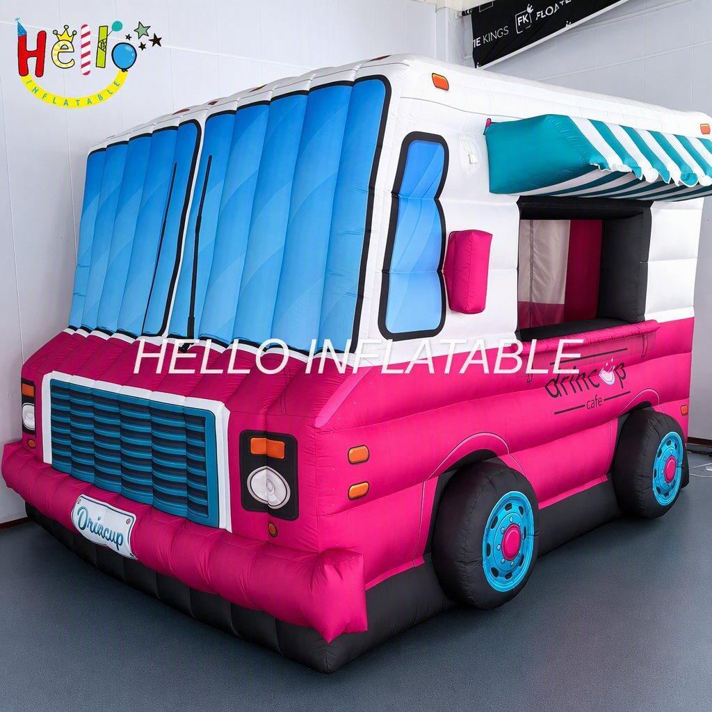 Giant Colorful Inflatable Juice Bar Booth for Street Fair Carnival Food Festival Marketing Giant Inflatable Decoration