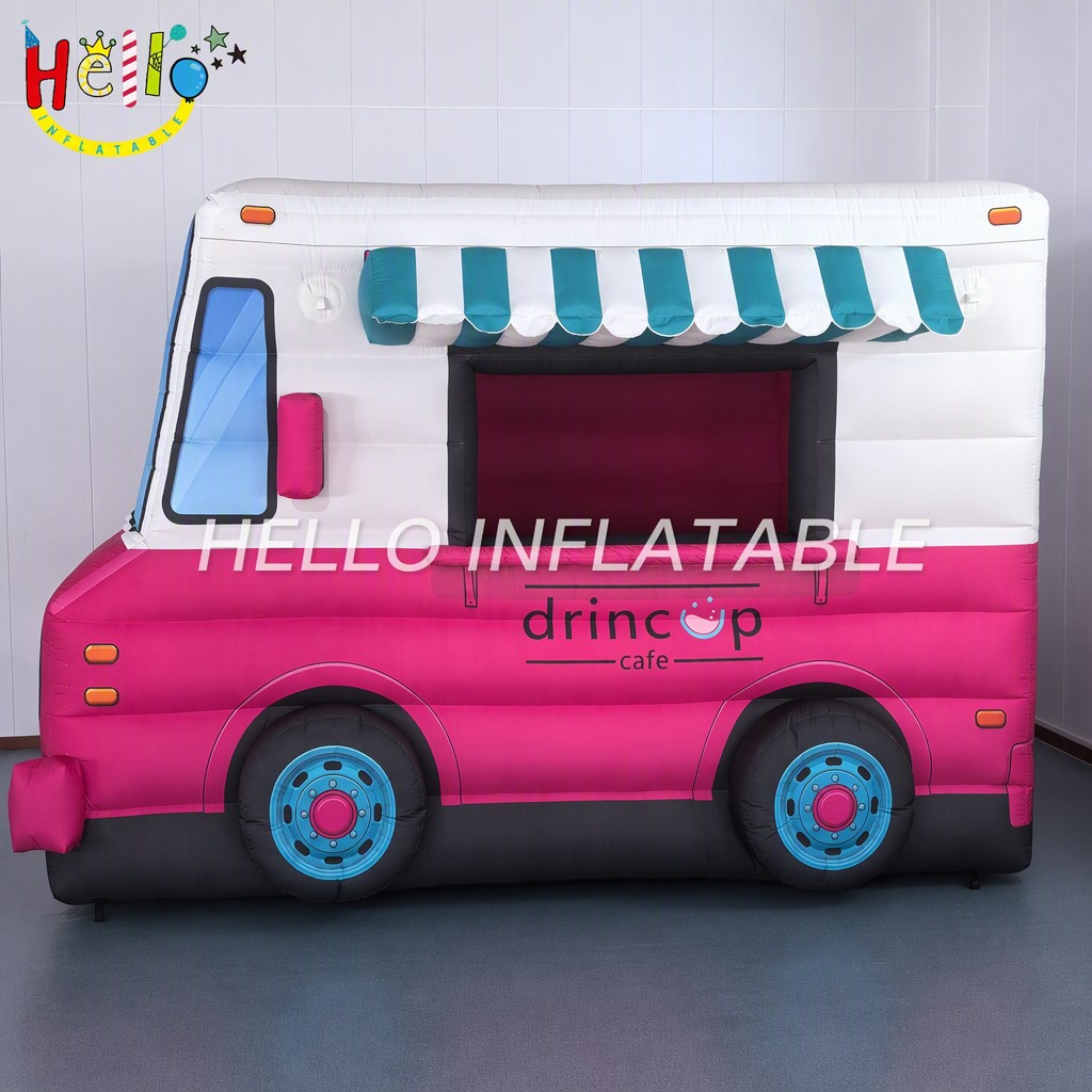 Giant Colorful Inflatable Juice Bar Booth for Street Fair Carnival Food Festival Marketing Giant Inflatable Decoration