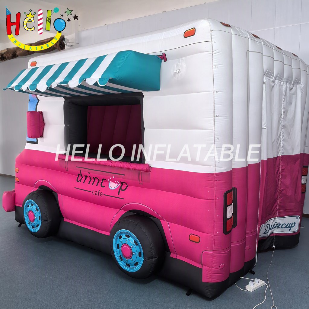 Giant Colorful Inflatable Juice Bar Booth for Street Fair Carnival Food Festival Marketing Giant Inflatable Decoration