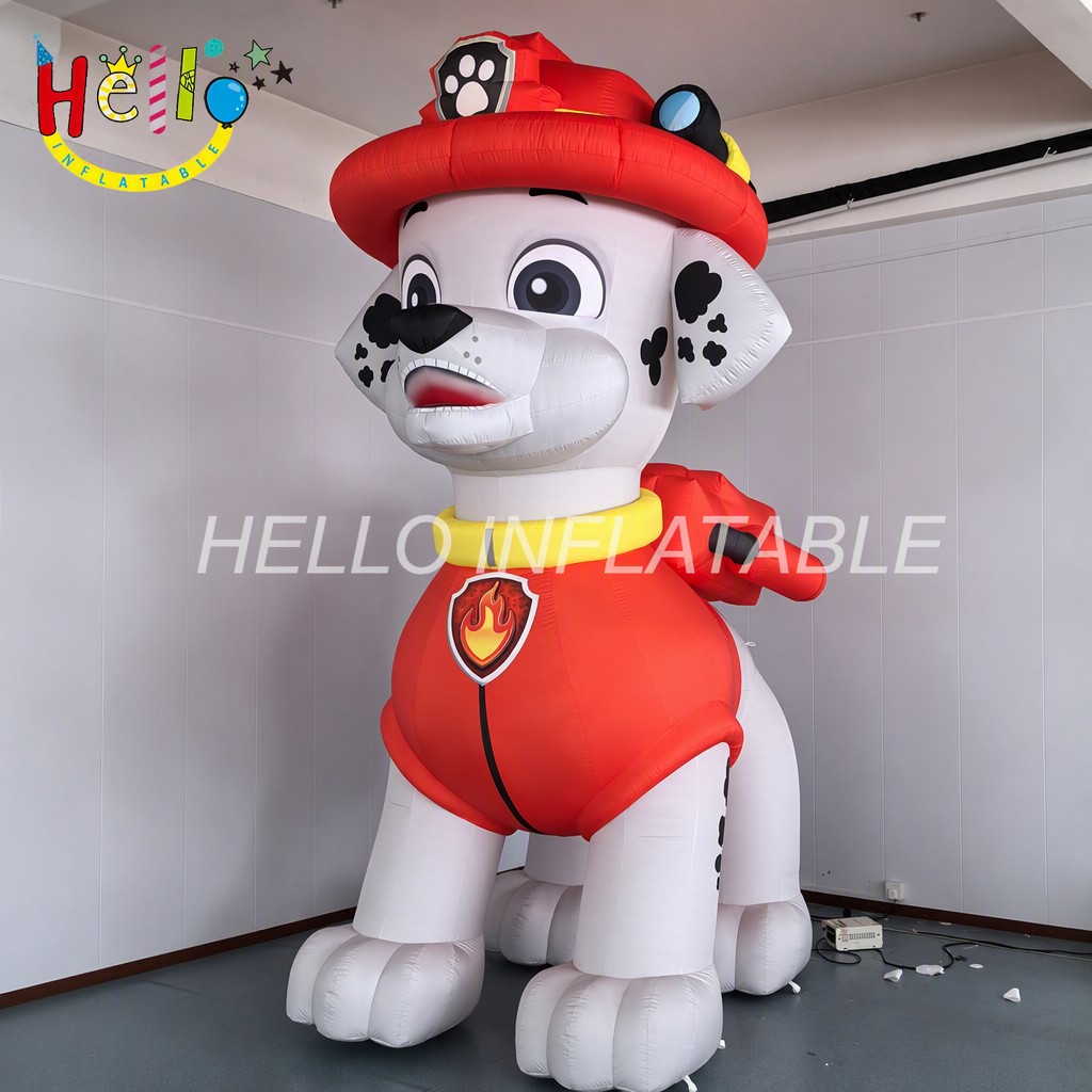 Custom Logo Fire Rescue Puppy Dog Character for Kids Birthday Party Event Opening Ceremony Advertising Inflatables