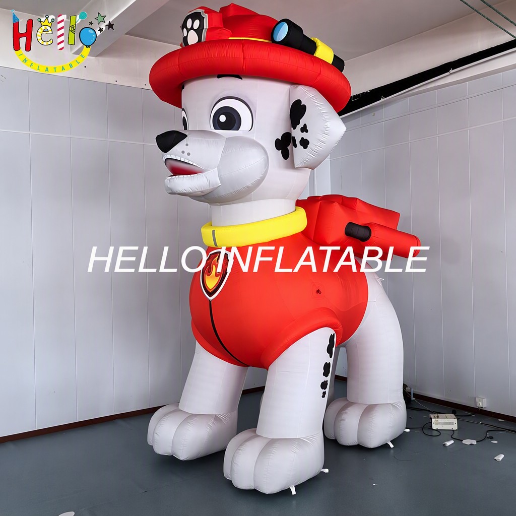 Custom Logo Fire Rescue Puppy Dog Character for Kids Birthday Party Event Opening Ceremony Advertising Inflatables