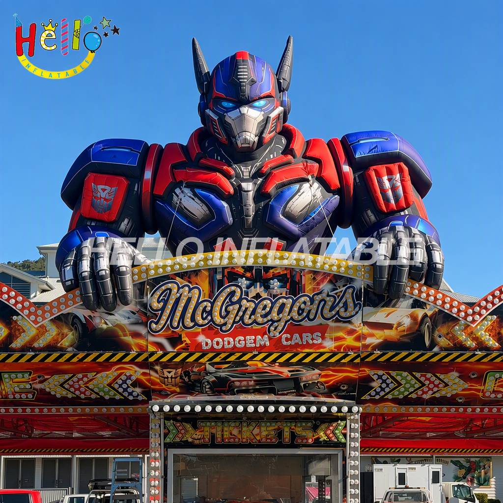 Giant Custom Cyber Robot Mech Character for Theme Park Carnival Dodgem Car Entrance Advertising Inflatables
