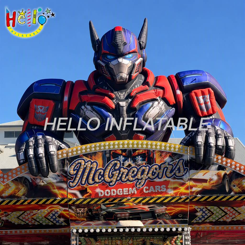 Giant Custom Cyber Robot Mech Character for Theme Park Carnival Dodgem Car Entrance Advertising Inflatables