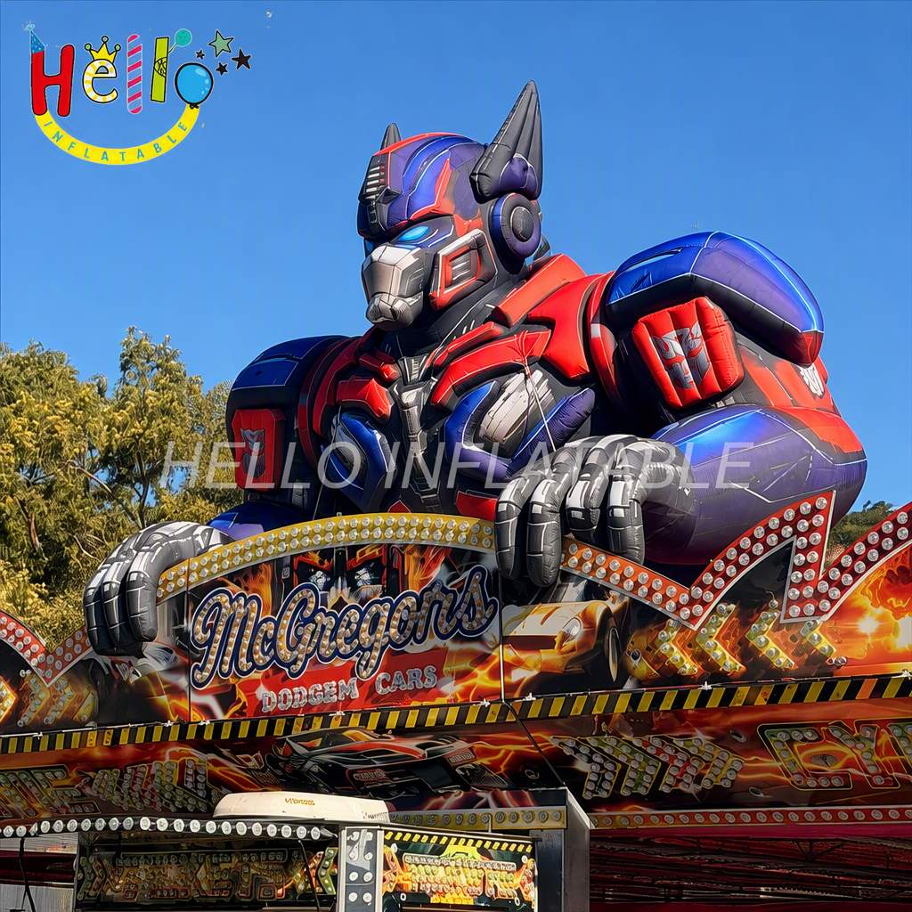 Giant Custom Cyber Robot Mech Character for Theme Park Carnival Dodgem Car Entrance Advertising Inflatables