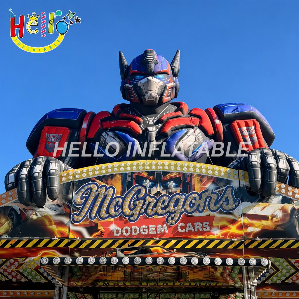 Giant Custom Cyber Robot Mech Character for Theme Park Carnival Dodgem Car Entrance Advertising Inflatables