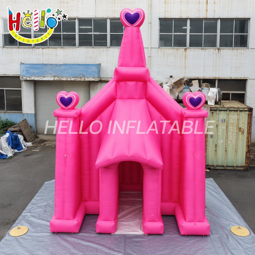 Giant Pink Las Vegas Style Wedding Chapelle Portable Blow Up Church for Marriage Event Party Inflatable Wedding Tent