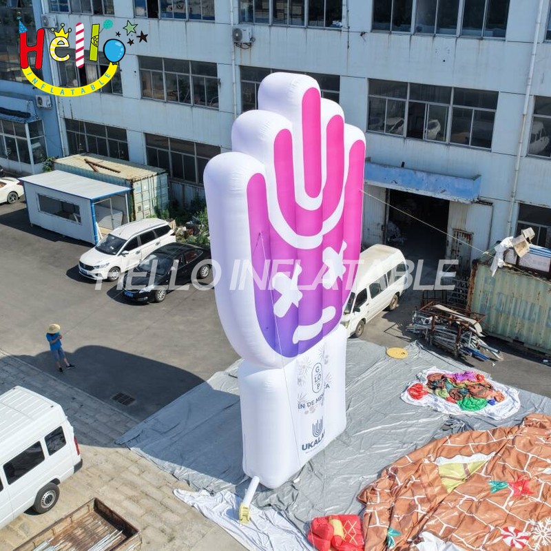 Giant Custom Inflatable Gin Brand Mascot, Large Promotional Alcohol Themed Cartoon Hand Character with Custom Logo for Outdoor Event and Festival Advertising