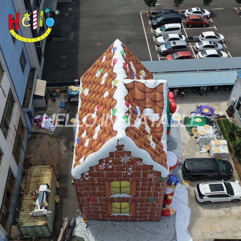 Giant Custom Inflatable Christmas Gingerbread House with Nutcracker and Snowman, Large Holiday Themed Candy House Archway for Mall Decoration and Winter Event Display插图2 Giant Custom Inflatable Christmas Gingerbread House with Nutcracker and Snowman, Large Holiday Themed Candy House Archway for Mall Decoration and Winter Event Display