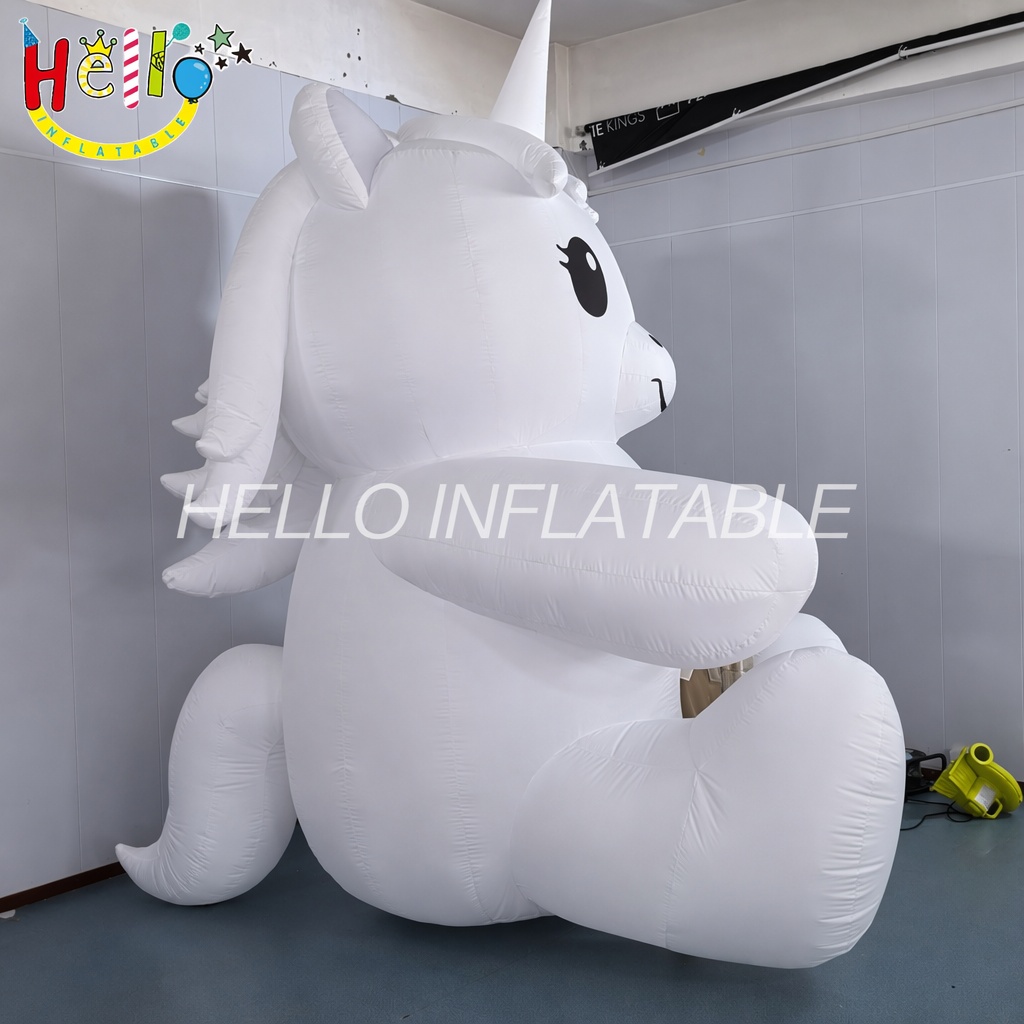 White Cartoon Animal Unicorn Shape Walking Act Blow Up Suit For Adults Parade Event Inflatable Mascot Costume插图3 White Cartoon Animal Unicorn Shape Walking Act Blow Up Suit For Adults Parade Event Inflatable Mascot Costume
