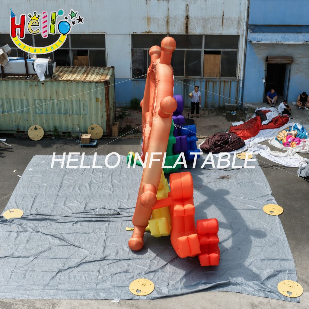 Nautical Theme Ship Wheel Shape Blow Up Entrance With Colorful Anchors For Beach Party Event Advertising Inflatables