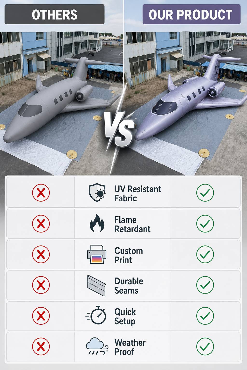 Commercial Grade Custom Logo Inflatable Aircraft Replica for Luxury Brand Activation Aviation Expo Grand Opening插图3 Commercial Grade Custom Logo Inflatable Aircraft Replica for Luxury Brand Activation Aviation Expo Grand Opening