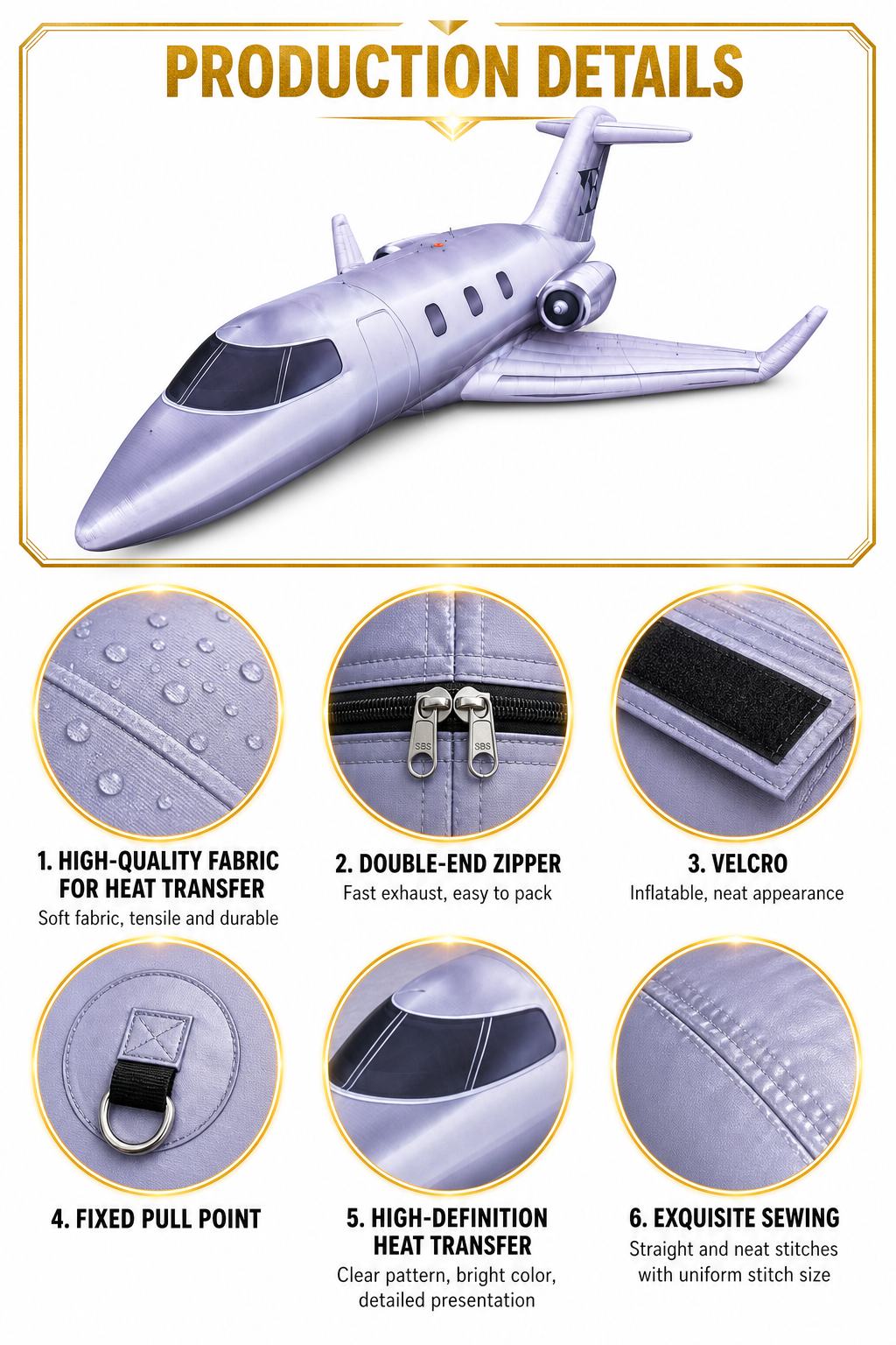 Commercial Grade Custom Logo Inflatable Aircraft Replica for Luxury Brand Activation Aviation Expo Grand Opening插图7 Commercial Grade Custom Logo Inflatable Aircraft Replica for Luxury Brand Activation Aviation Expo Grand Opening