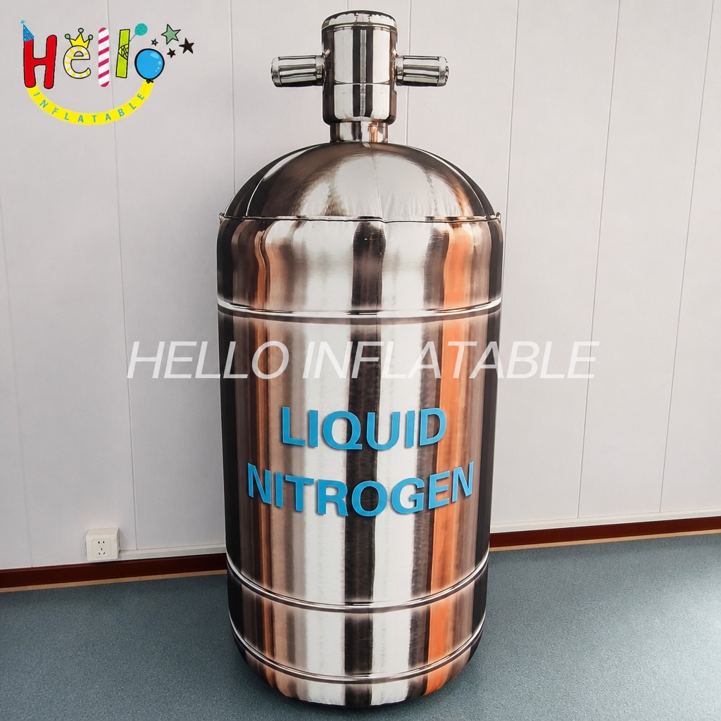 Giant Liquid Nitrogen Tank Inflatable Replica with Metallic Finish for Industrial Gas Company Exhibition Promotion Advertising Inflatables