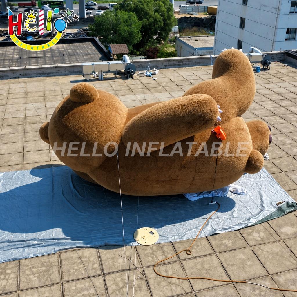 Giant Plush Teddy Bear Inflatable with White Snout for Building Rooftop Advertising Display Branding Advertising Inflatables插图1 Giant Plush Teddy Bear Inflatable with White Snout for Building Rooftop Advertising Display Branding Advertising Inflatables