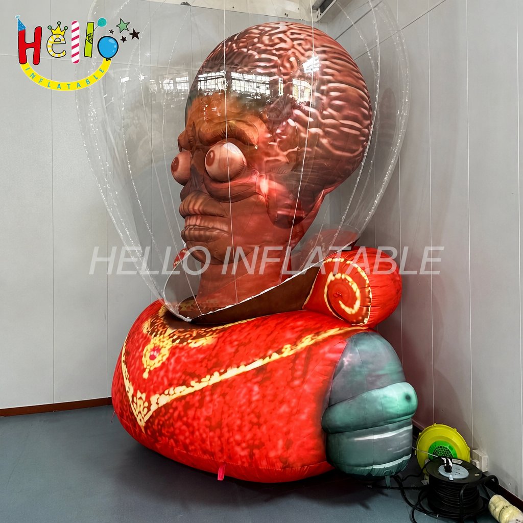 Giant Exposed Brain Alien Inflatable with Transparent Dome for Halloween Yard Decoration Spooky Party Event Advertising Inflatables插图2 Giant Exposed Brain Alien Inflatable with Transparent Dome for Halloween Yard Decoration Spooky Party Event Advertising Inflatables
