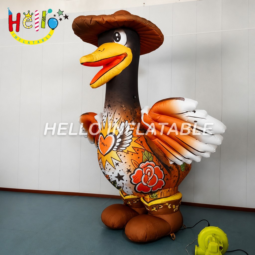Customized 3D Bird Character Inflatable Model with Trad Tattoo Graphics for Brand Streetwear Campaign Custom Inflatable Model插图2 Customized 3D Bird Character Inflatable Model with Trad Tattoo Graphics for Brand Streetwear Campaign Custom Inflatable Model