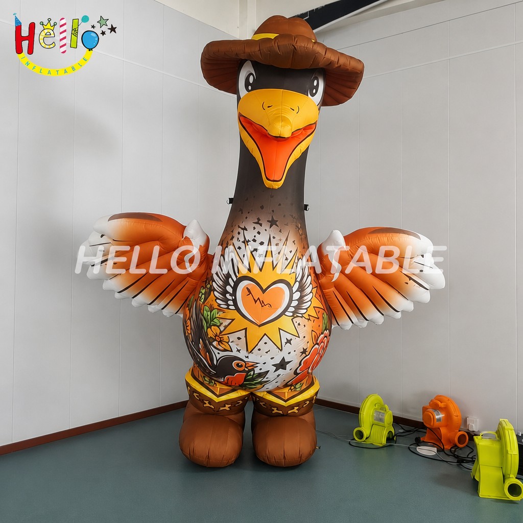 Customized 3D Bird Character Inflatable Model with Trad Tattoo Graphics for Brand Streetwear Campaign Custom Inflatable Model插图 Customized 3D Bird Character Inflatable Model with Trad Tattoo Graphics for Brand Streetwear Campaign Custom Inflatable Model