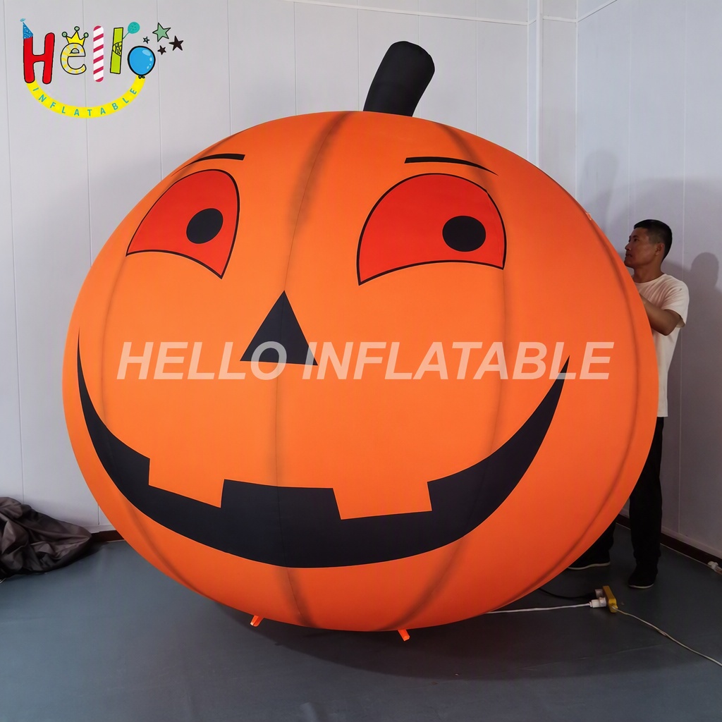 Giant Classic Jack O Lantern Inflatable with Red Iris Eyes for Halloween Party Yard Front Door Decoration Advertising Inflatables