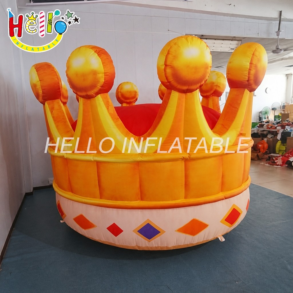 Large Scale Blow Up Royal Crown Model with Metallic Finish for New Year Festival Party Decoration Display Giant Inflatable Decoration