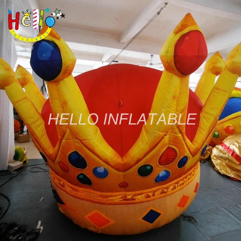 Giant Cartoon Royal Crown Inflatable with Colorful Gem Jewels for Kids Birthday Party King Theme Event Advertising Inflatables插图1 Giant Cartoon Royal Crown Inflatable with Colorful Gem Jewels for Kids Birthday Party King Theme Event Advertising Inflatables