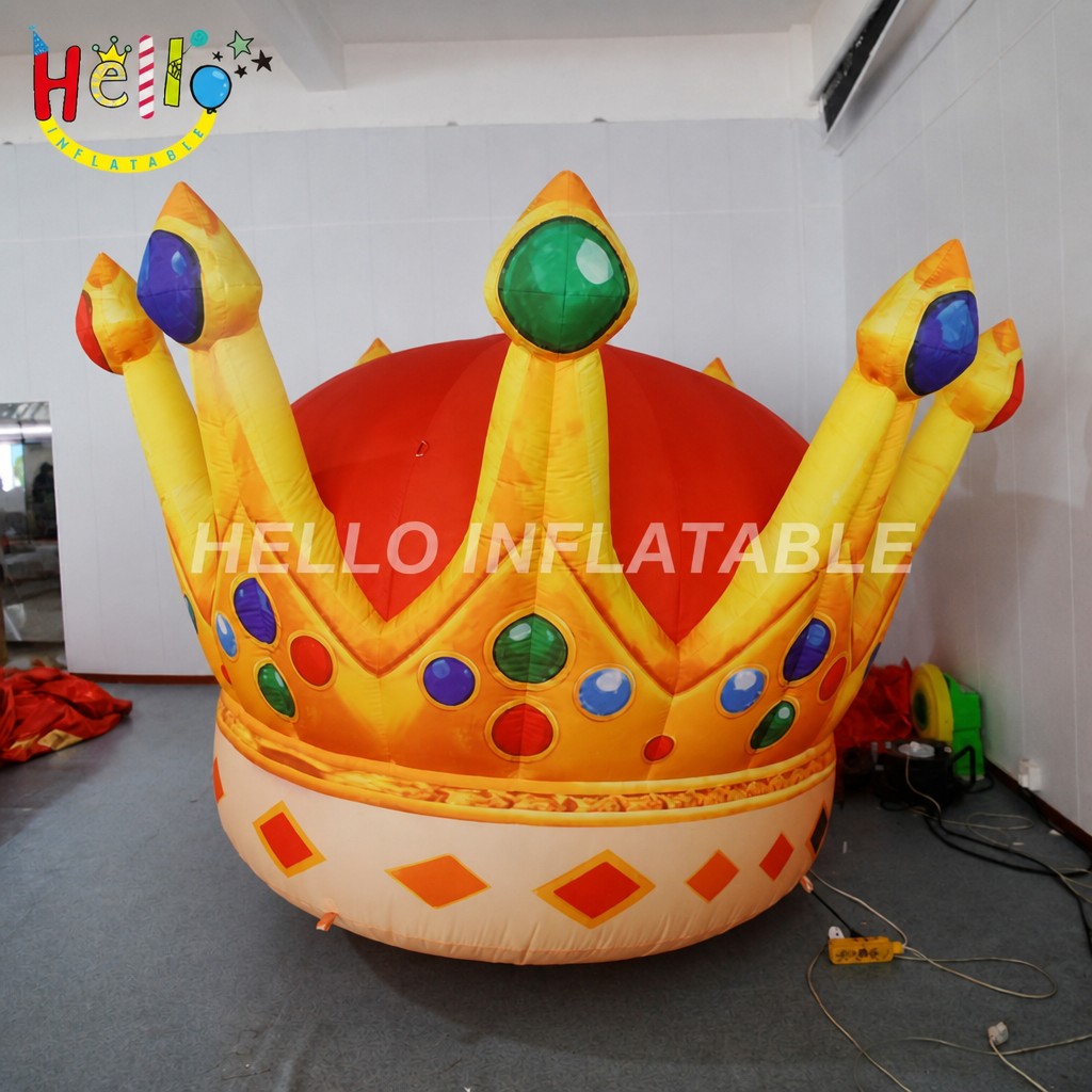 Giant Cartoon Royal Crown Inflatable with Colorful Gem Jewels for Kids Birthday Party King Theme Event Advertising Inflatables插图 Giant Cartoon Royal Crown Inflatable with Colorful Gem Jewels for Kids Birthday Party King Theme Event Advertising Inflatables