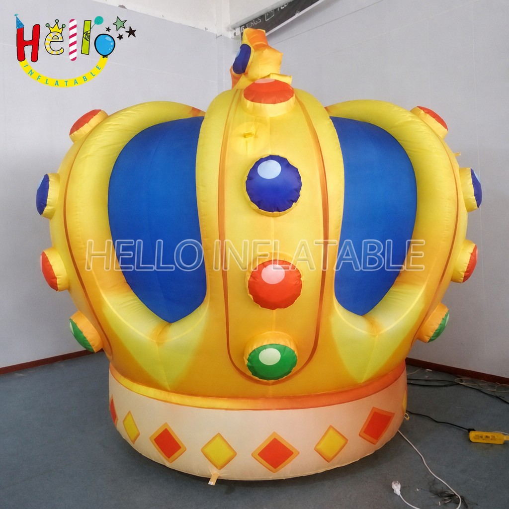 Large Scale Blow Up Multi Color Crown Model with Diamond Base for New Year Celebration Royal Festival Display Giant Inflatable Decoration插图 Large Scale Blow Up Multi Color Crown Model with Diamond Base for New Year Celebration Royal Festival Display Giant Inflatable Decoration