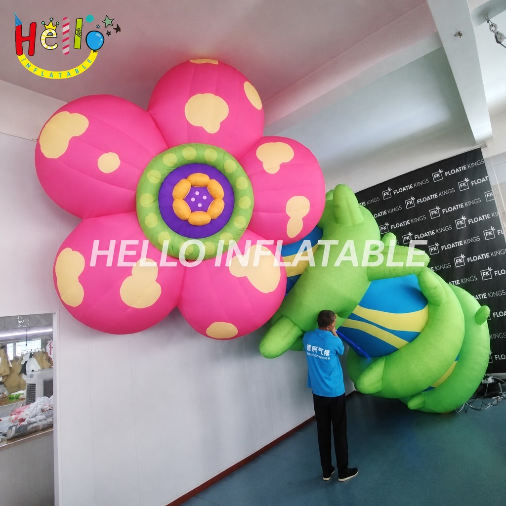 Large Scale Blow Up Flower Sculpture with Multi Color Center for Wedding Garden Party Outdoor Display Inflatable Flowers