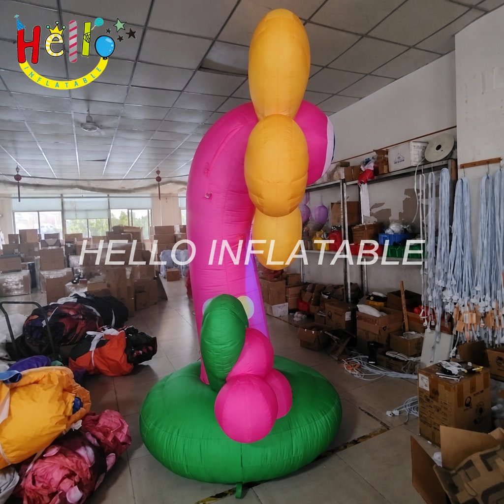 Giant Cartoon Smiley Flower Inflatable with Big Eye Face Polka Dot Stem for Kids Playground Amusement Park Decoration Advertising Inflatables