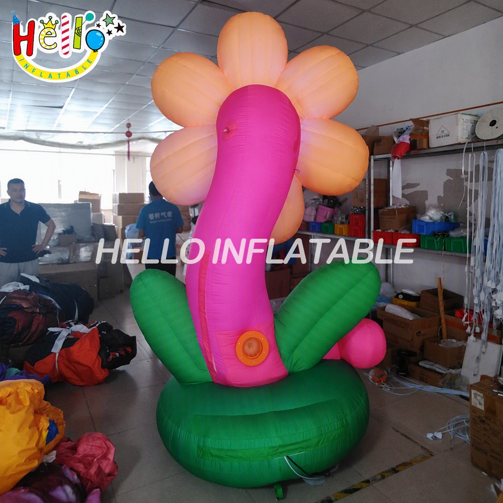 Giant Cartoon Smiley Flower Inflatable with Big Eye Face Polka Dot Stem for Kids Playground Amusement Park Decoration Advertising Inflatables插图1 Giant Cartoon Smiley Flower Inflatable with Big Eye Face Polka Dot Stem for Kids Playground Amusement Park Decoration Advertising Inflatables