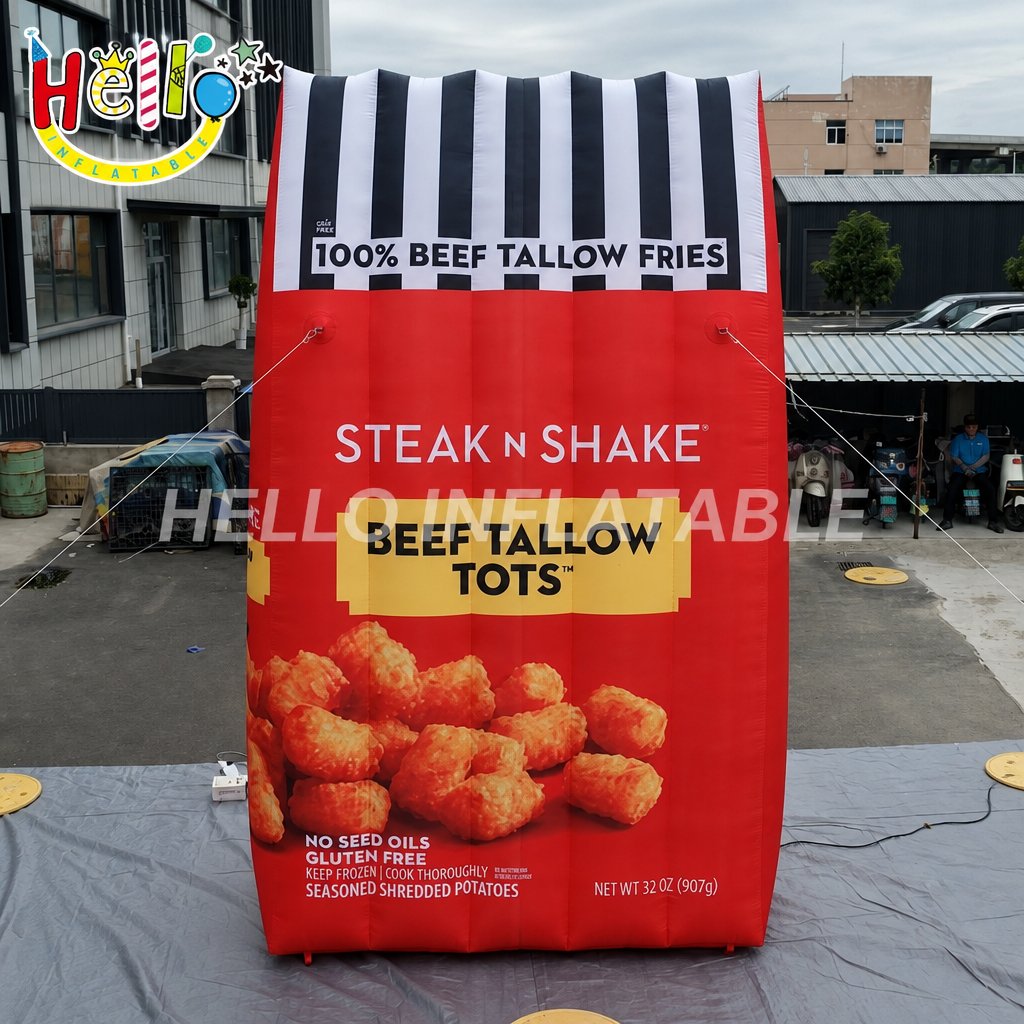 Giant Frozen Food Package Inflatable Replica for Fast Food Restaurant Brand Promotion Retail Display Marketing Advertising Inflatables