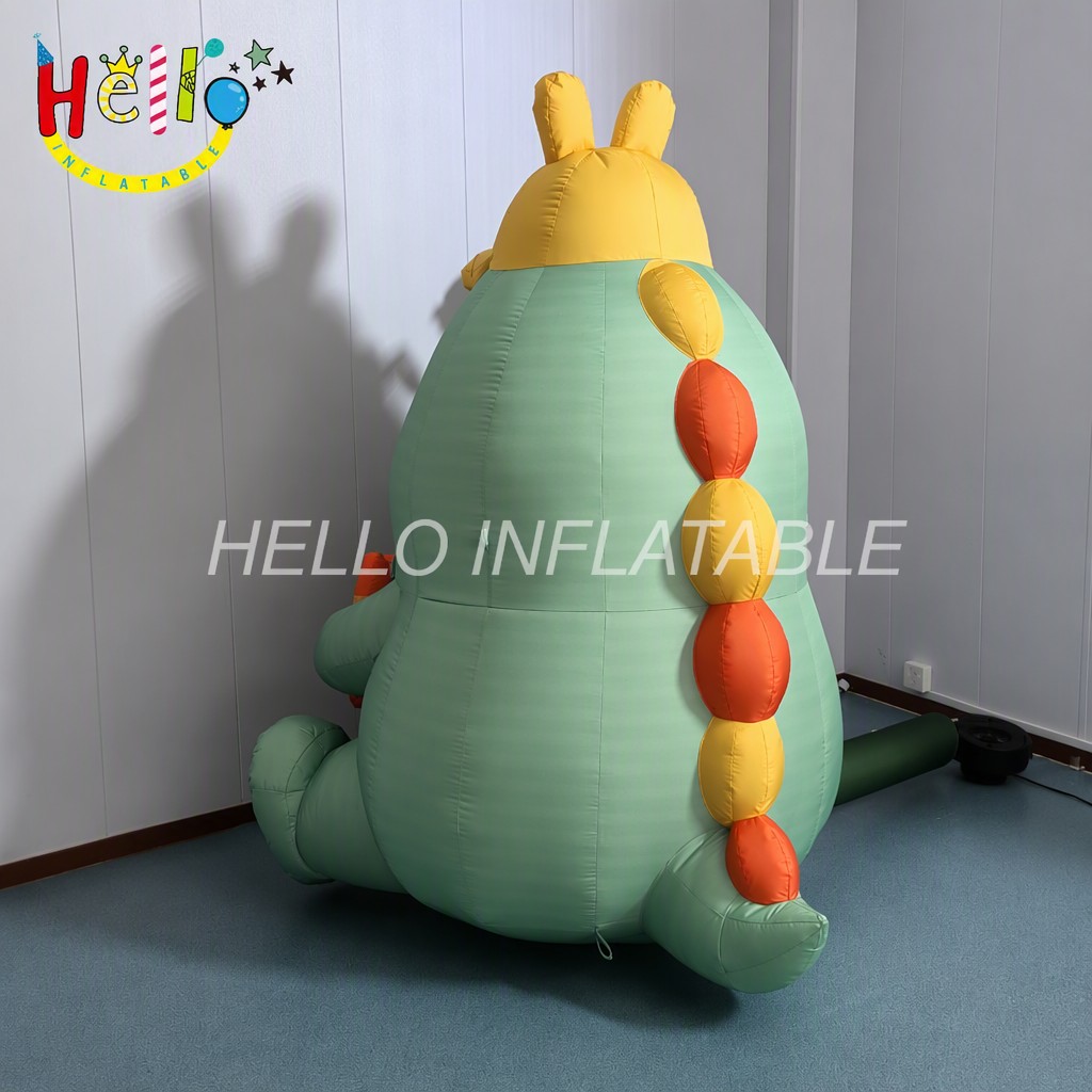 Giant Cute Mint Green Cartoon Snack Mascot Inflatable with Baseball Cap Belly Pouch for Outdoor Decoration插图2 Giant Cute Mint Green Cartoon Snack Mascot Inflatable with Baseball Cap Belly Pouch for Outdoor Decoration