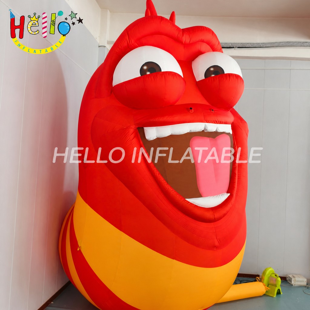 Large Blow Up Funny Bean Monster Figure with Tongue for Kids Party Theme Park Amusement Game Area Decoration