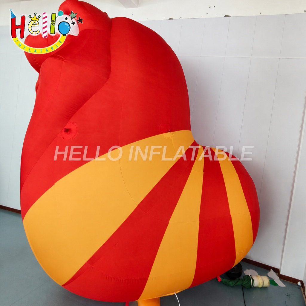 Large Blow Up Funny Bean Monster Figure with Tongue for Kids Party Theme Park Amusement Game Area Decoration